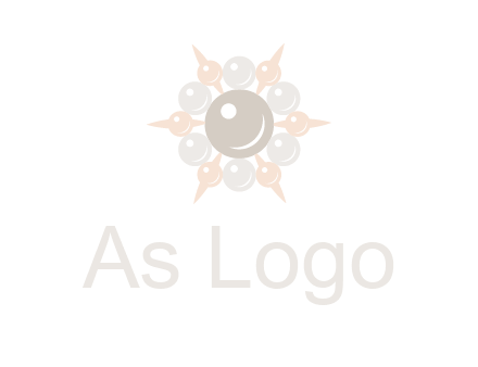 shiny pearl brooch logo
