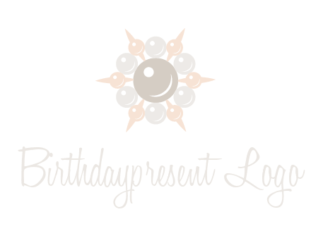 shiny pearl brooch logo