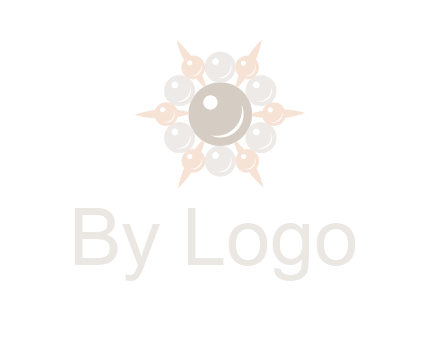 shiny pearl brooch logo