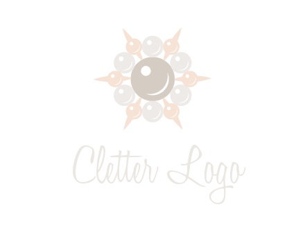shiny pearl brooch logo