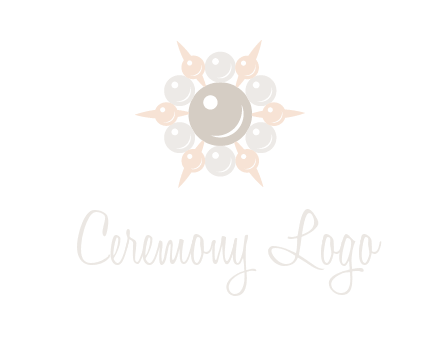 shiny pearl brooch logo