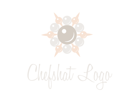 shiny pearl brooch logo