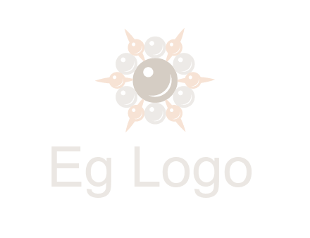 shiny pearl brooch logo