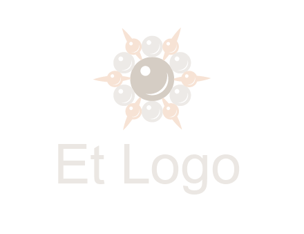 shiny pearl brooch logo