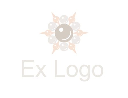 shiny pearl brooch logo