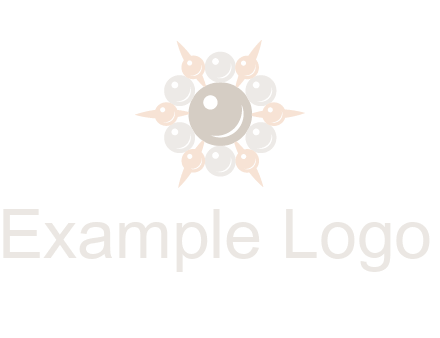 shiny pearl brooch logo
