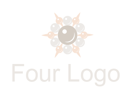 shiny pearl brooch logo