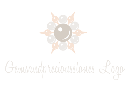 shiny pearl brooch logo