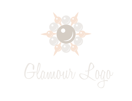 shiny pearl brooch logo