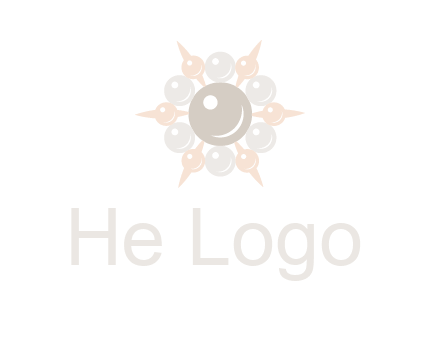 shiny pearl brooch logo