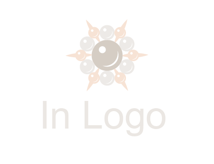 shiny pearl brooch logo