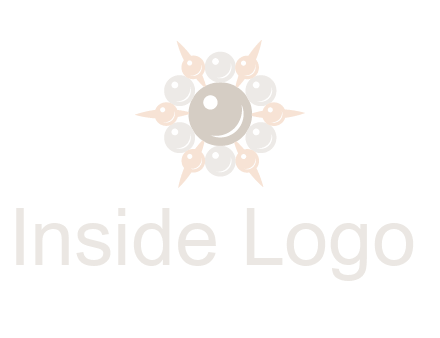 shiny pearl brooch logo