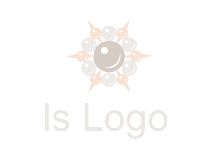 shiny pearl brooch logo
