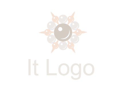 shiny pearl brooch logo