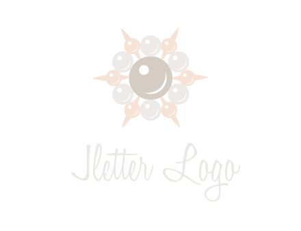 shiny pearl brooch logo