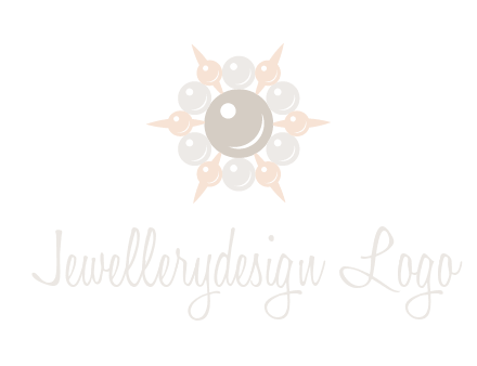 shiny pearl brooch logo