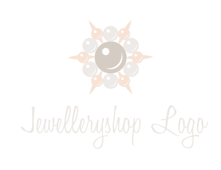 shiny pearl brooch logo