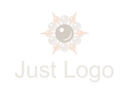 shiny pearl brooch logo