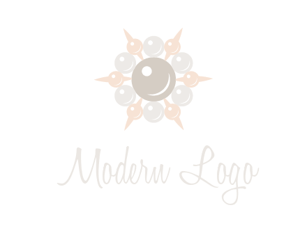 shiny pearl brooch logo