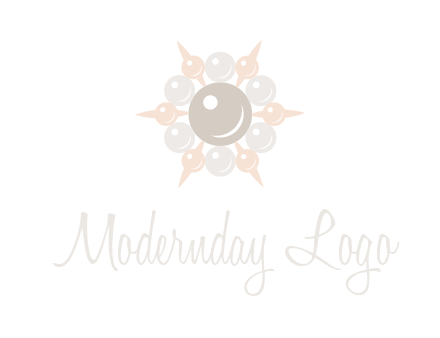shiny pearl brooch logo