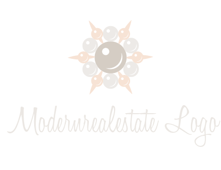 shiny pearl brooch logo