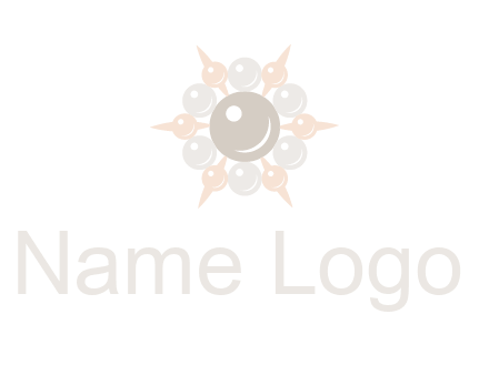 shiny pearl brooch logo