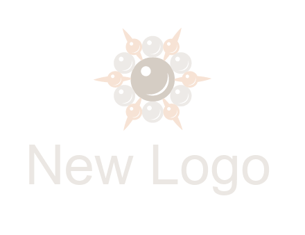 shiny pearl brooch logo