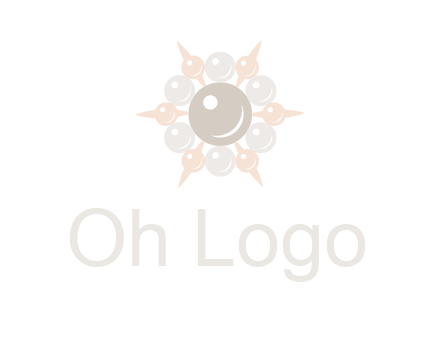 shiny pearl brooch logo