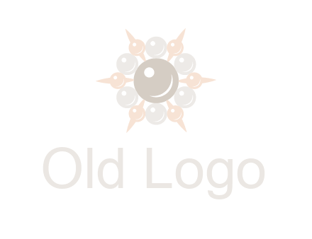 shiny pearl brooch logo