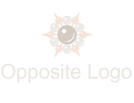 shiny pearl brooch logo