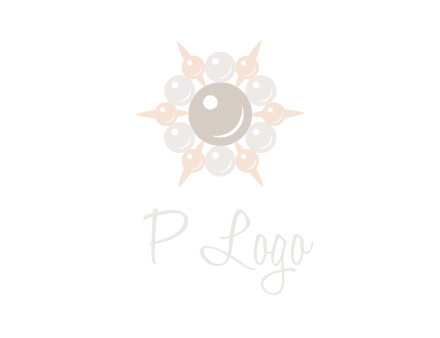 shiny pearl brooch logo