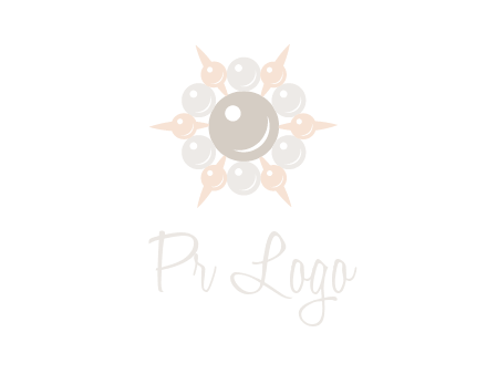 shiny pearl brooch logo
