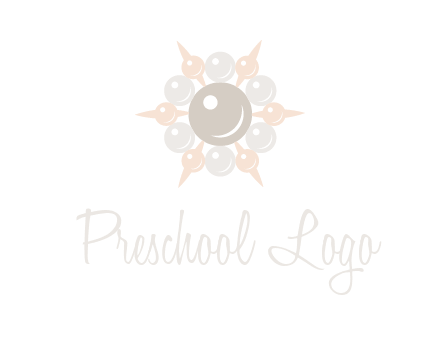 shiny pearl brooch logo