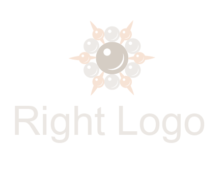 shiny pearl brooch logo