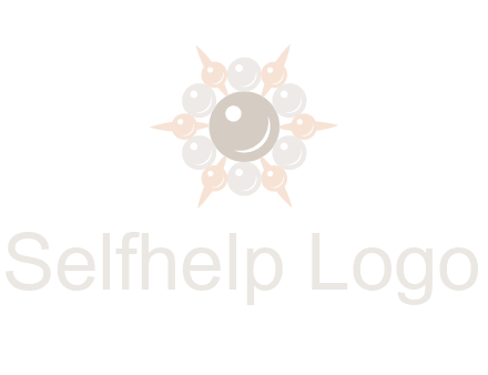 shiny pearl brooch logo