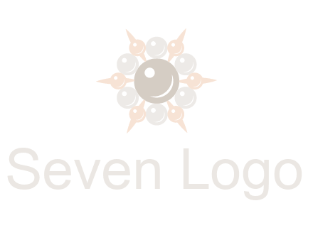shiny pearl brooch logo