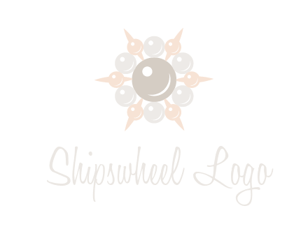 shiny pearl brooch logo