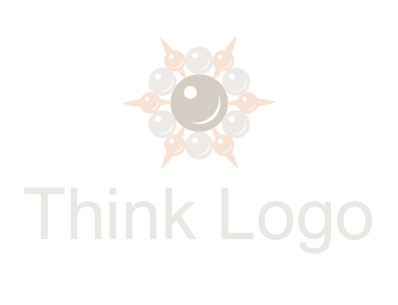 shiny pearl brooch logo