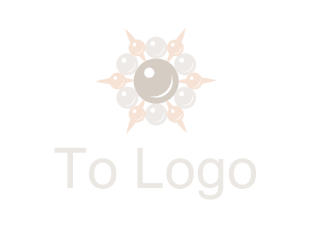 shiny pearl brooch logo