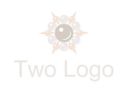 shiny pearl brooch logo