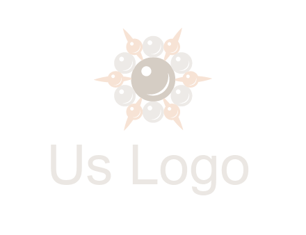 shiny pearl brooch logo