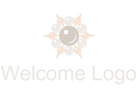 shiny pearl brooch logo