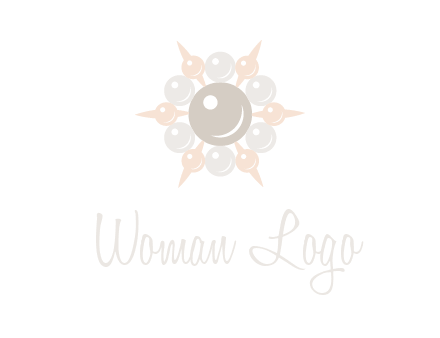 shiny pearl brooch logo