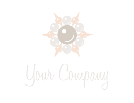shiny pearl brooch logo