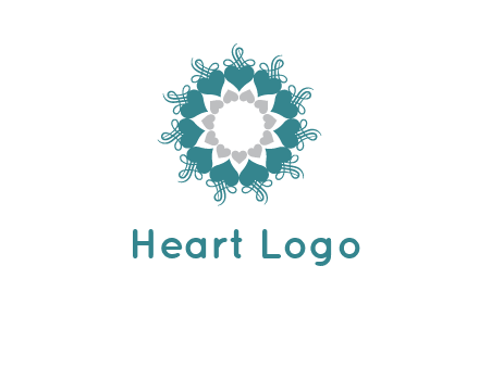 flower with hearts logo