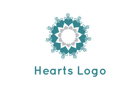 flower with hearts logo