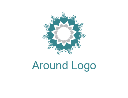 flower with hearts logo