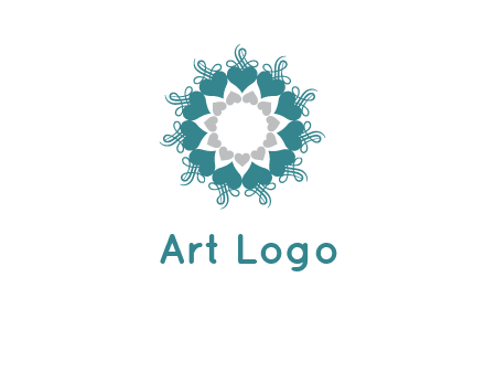 flower with hearts logo