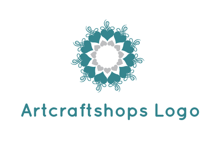 flower with hearts logo