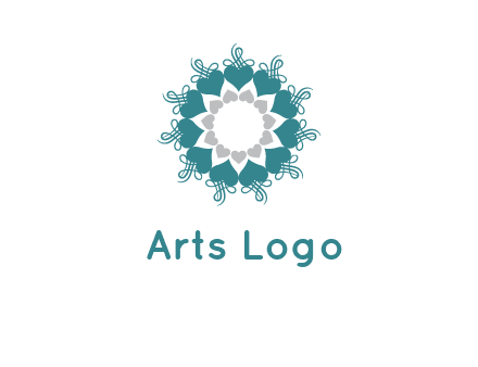 flower with hearts logo